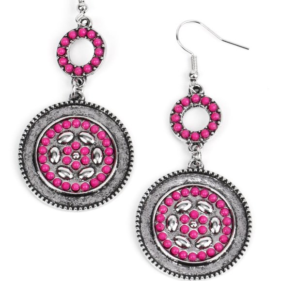 Meadow Mantra - Pink Earrings - Picture 2 of 2